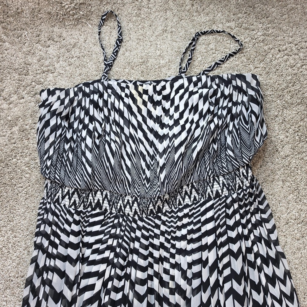 Lane Bryant Dress Womens 22/24 Black Maxi Sundress Square Neck Smocked Strappy